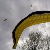 Srebrna Góra Paragliding Fly, Start na 5 i na dodatek tyłem. Prawdziwa alpejka.