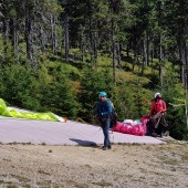 Na rampie skupienie startowe, Cerna Hora Paragliding Fly