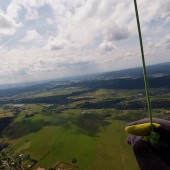 Monte Mieroszów - Paragliding Fly, W oddali widać opad.