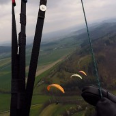 Srebrna Góra Paragliding Fly, Latanie gęsiego.